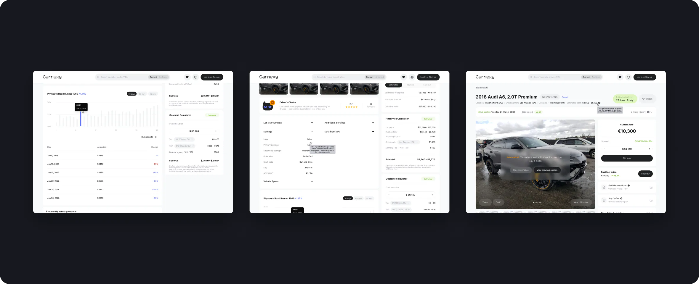 Carnexy: Car page
