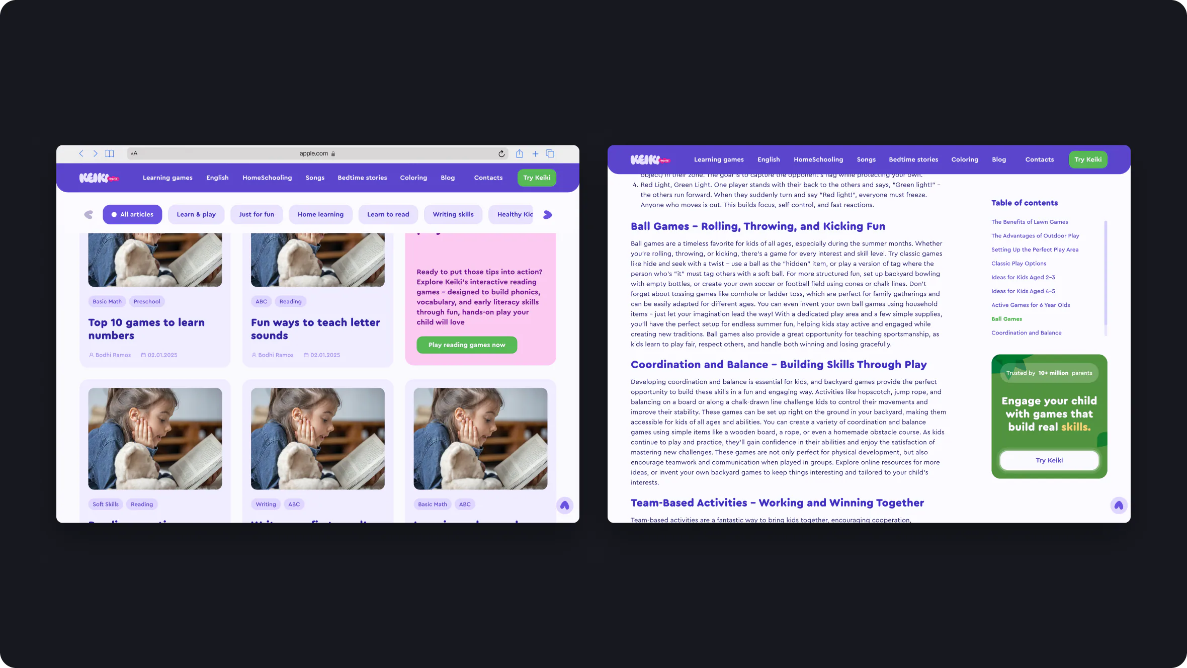 Keiki: Website & SEO pages